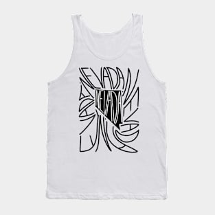 Nevada State - NV Map and Flag - Black and White - Typography USA America the Silver State Tank Top